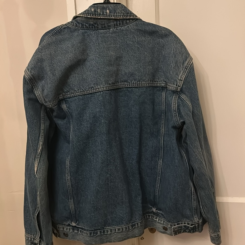 New with Tags Free People Distressed Denim Jacket Size XL - Picture 5 of 9